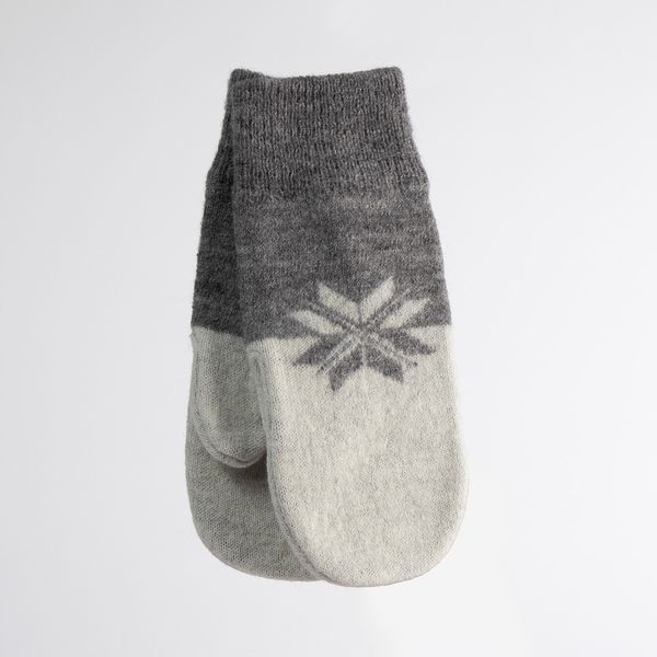 Hovedbilde Votter i tovet merinoull grå ...